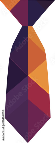 Stylish geometric tie design in vibrant colors for modern fashion enthusiasts.