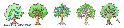 olive tree icon, olive tree line art - simple line art of olive tree, perfect for olive tree logos and icons
