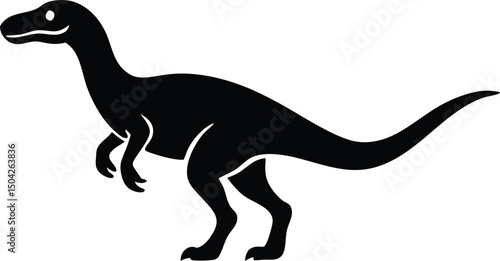 dino dinosaur silhouette vector icon