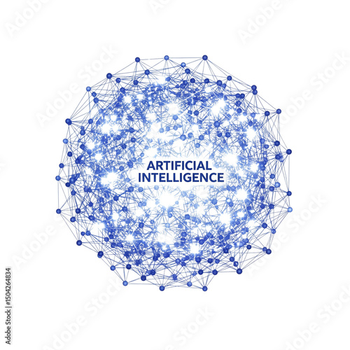 The concept of artificial intelligence isolated on transparent background