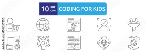 Coding for kids icon sheet