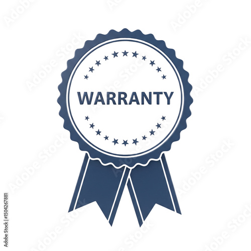 Warranty symbol isolated on transparent background