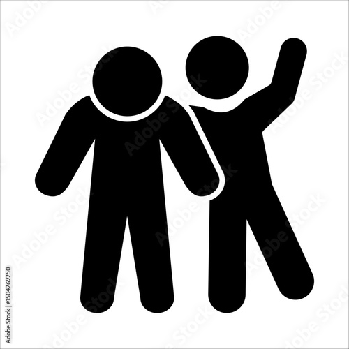 Encouragement Solid Black Icon