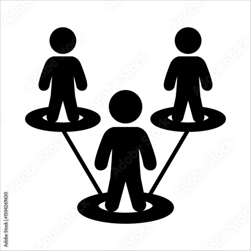 Social Network Solid Black Icon