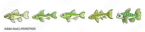 siamese algae eater fish icon, siamese algae eater fish line art - simple line art of siamese algae eater fish, perfect for siamese algae eater fish logos and icons