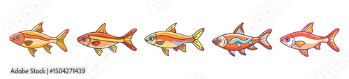 rasbora fish icon, rasbora fish line art - simple line art of rasbora fish, perfect for rasbora fish logos and icons