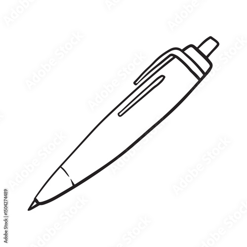 pen pencil illustration hand draring style. transparant background