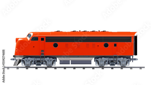 diesel locomotive retro-style side