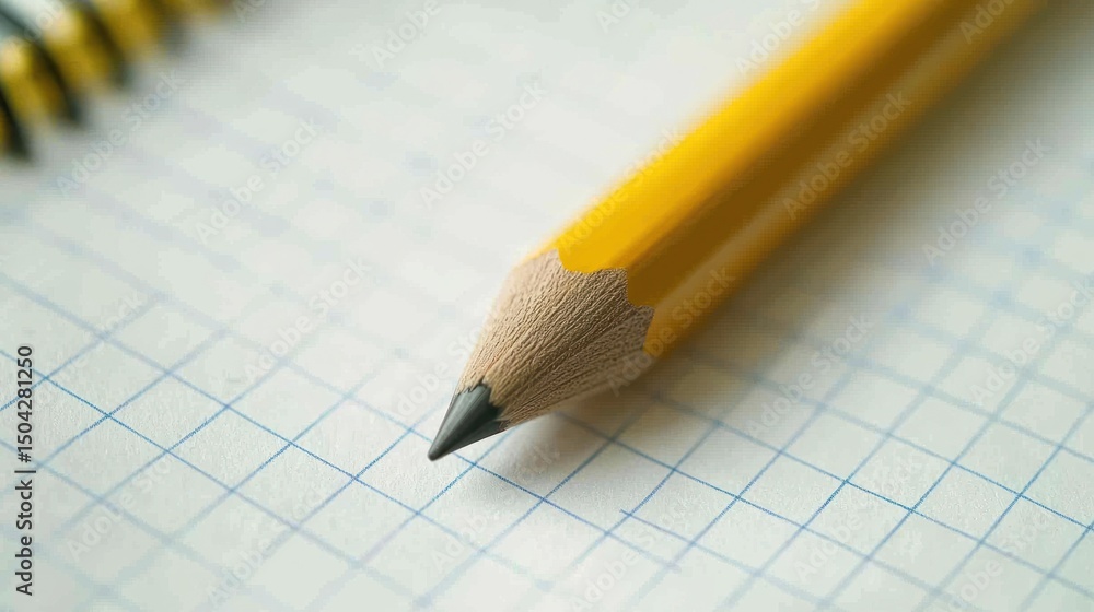 A notepad and pencil arranged for writing A notepad and pencil arranged for writing