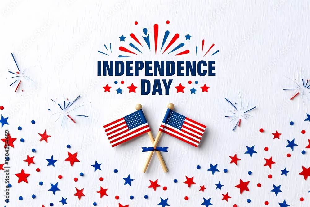 Obraz premium Celebrating Independence Day A Patriotic Design