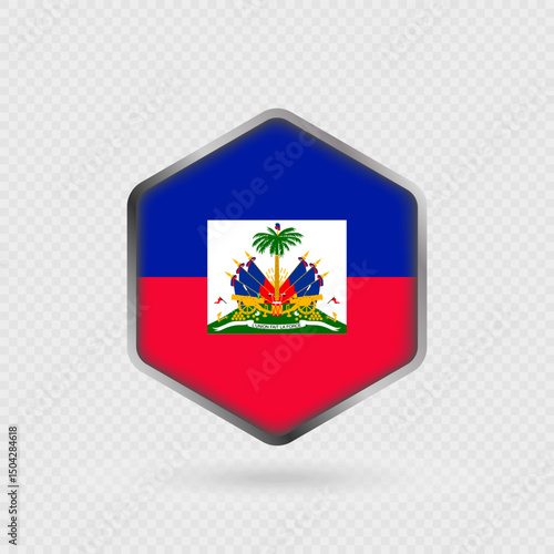 Free Download Haiti Flag Icon in Hexagon Shape. - GFXLoad