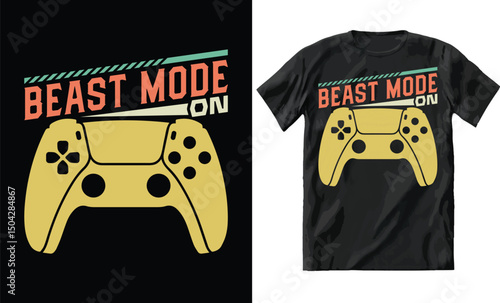 beast mode on gaming tshirt design
