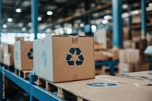 A sustainable packaging facility using biodegradable materials.