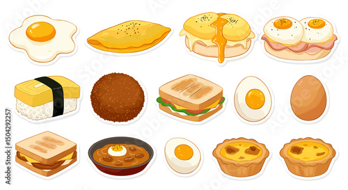 Collection of food items illustration