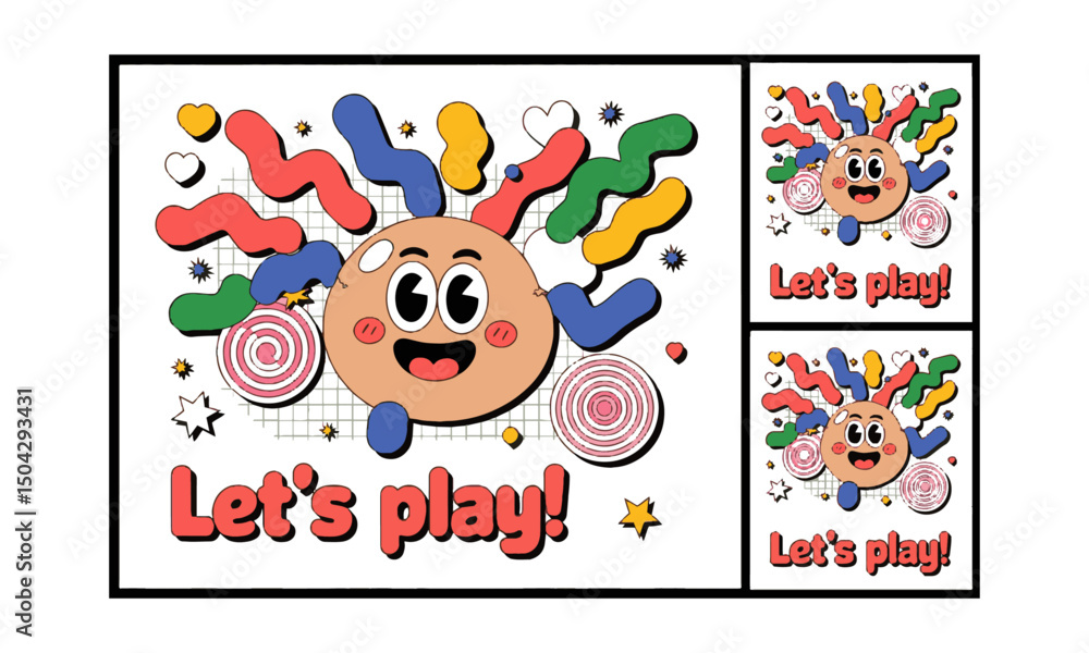 A set of modern vector posters with a playful, child-friendly theme, easily scalable and editable. A set of modern vector posters with a playful, child-friendly theme, easily scalable and editable.