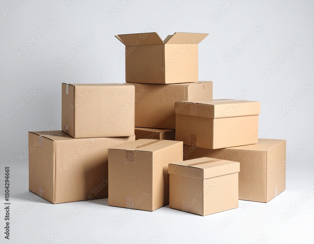 stack of cardboard boxes stack of cardboard boxes