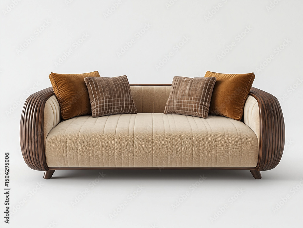 Fototapeta premium sofa isolated on white