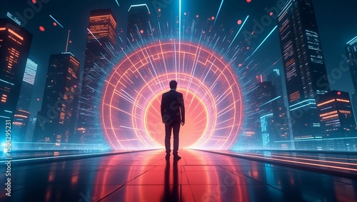 Futuristic Business Technology Concept