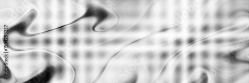 Dynamic liquid halftone texture with gradient background and 3d dot pattern, creating a modern abstract geometric design. Vector illustration