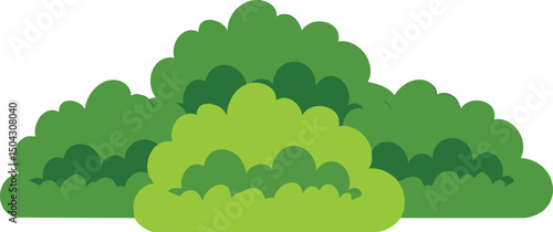 vector illustration of a green bush