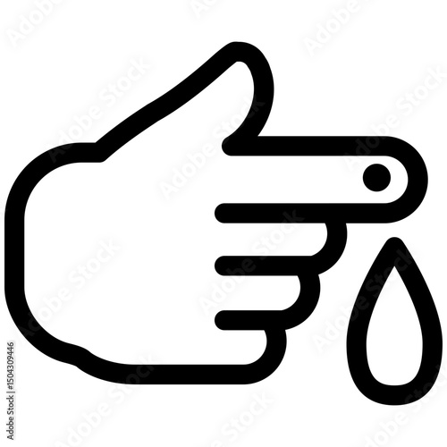 Diabetes Icon – Blood Sugar Monitoring Symbol for Health, Insulin, and Chronic Condition Awareness