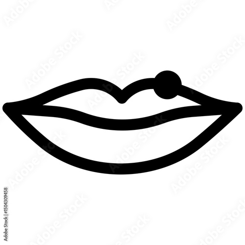 Cold Sore Icon – Herpes Simplex Virus Symbol for Lip Infection, Treatment, and Skin Care