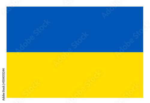 Flag of Ukraine, with perfect colour and size.