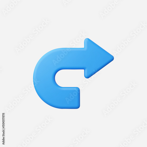 3d Realistic Return icon vector Illustration