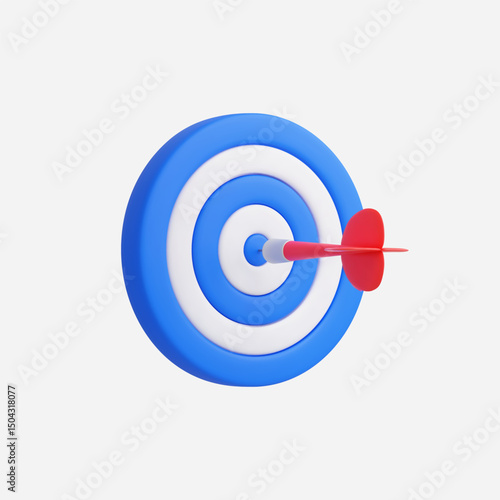 3d Realistic Target icon vector Illustration