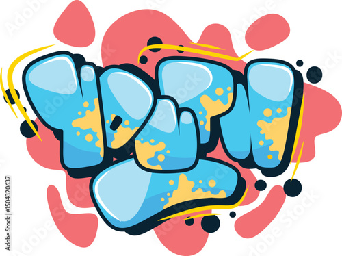 youth word graffiti text font sticker illustration	
