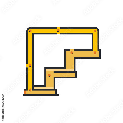 Structured diagram represents passage in simple geometric form