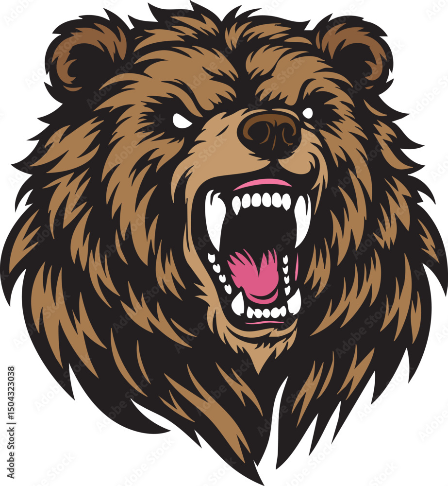 Fototapeta premium bear head vector