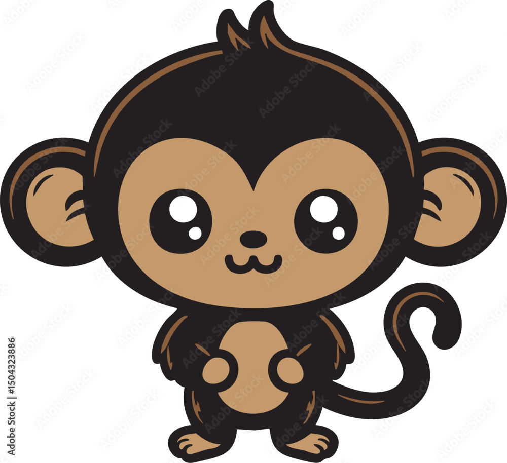 Obraz premium vector of an adorable monkey