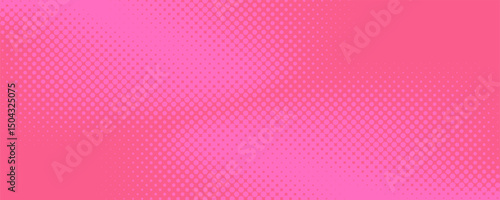 Baby pink pop art background in retro comic style with halftone dotted design, vector illustration