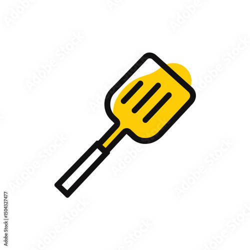 Spatula lifts food cooking kitchen preparation simple utensil detail