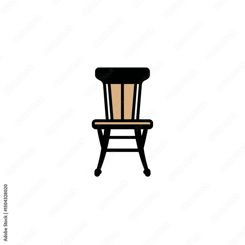 Wooden chair stands alone minimalist interior design style