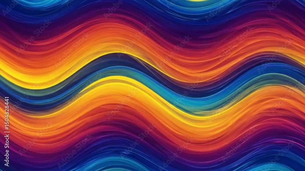 Colorful waves in abstract pattern with vibrant hues and textures Colorful waves in abstract pattern with vibrant hues and textures