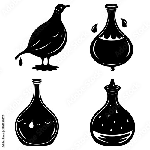 Molasses silhouette vector
