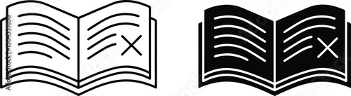 Two open book icons show a cross on right page with transparent background