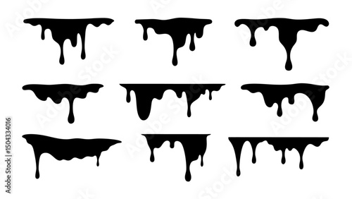 Dripping liquids fun graphic collection
