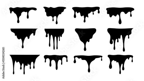 Dripping liquids fun graphic collection