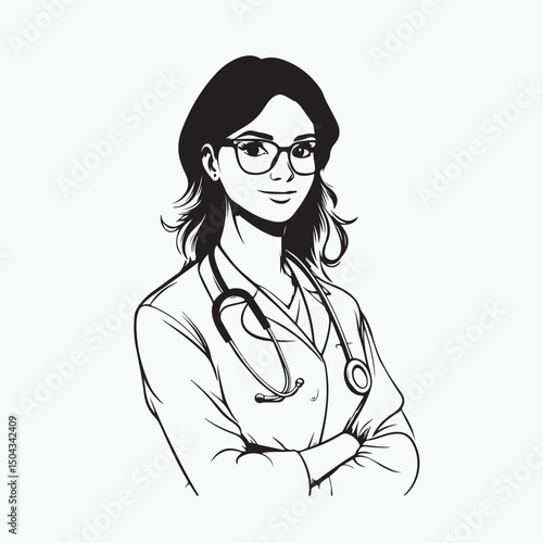 woman doctor with stethoscope