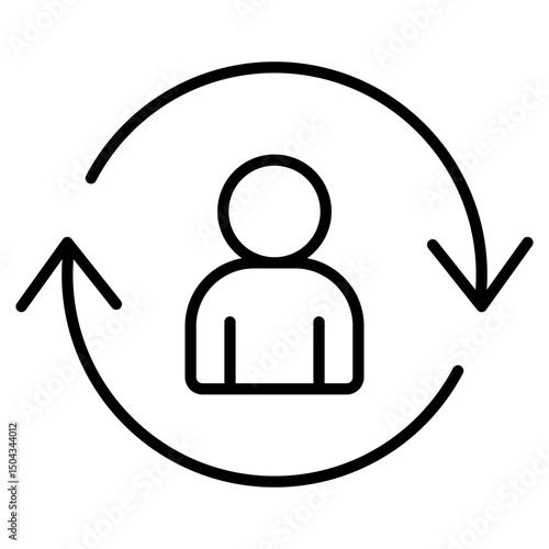 Customer Retention Icon Outline