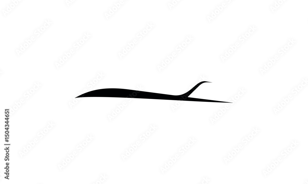 Naklejka premium a graphic image with a jet plane theme, on a white background. vector graphic base.