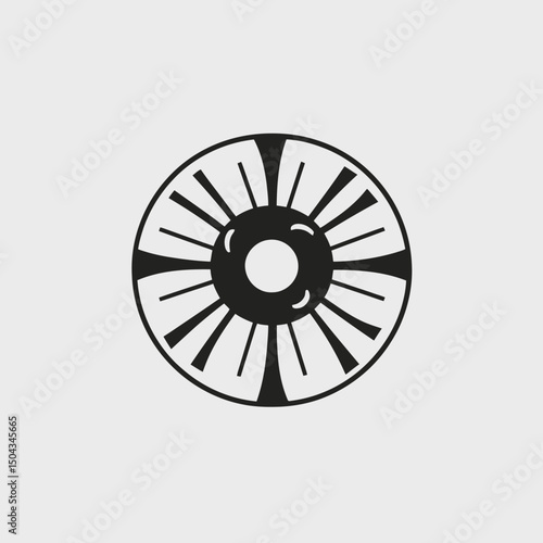 Eye iris vision pupil eyeball optical sight look view observe see black design vector graphic art silhouette