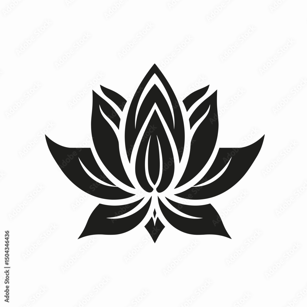 Lotus flower vector illustration floral design graphic element beauty spa yoga meditation zen blossom bloom art silhouette Lotus flower vector illustration floral design graphic element beauty spa yoga meditation zen blossom bloom art silhouette