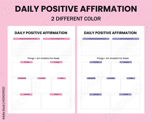 Daily Positive Affirmation KDP Interior