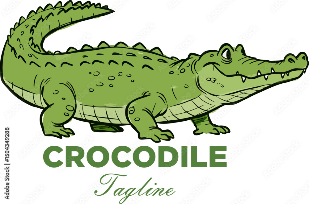 Vector of crocodile logo design illustration. Wild Animals. Reptile. Easy editable layered vector illustration Vector of crocodile logo design illustration. Wild Animals. Reptile. Easy editable layered vector illustration