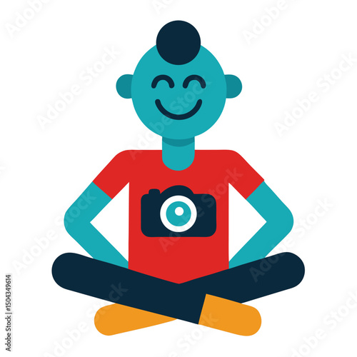 Happy Photographer A Relaxed and Content Creative Professional
