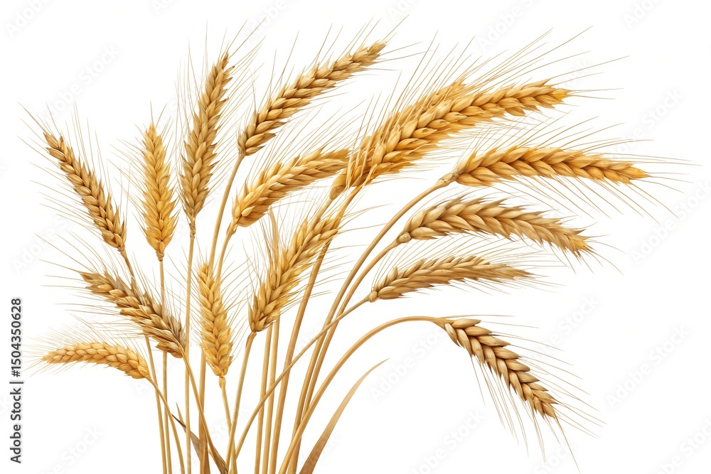Golden Wheat Stalk Bundle in Rural Field – Organic Cereal Crop Harvest and Agricultural Landscape Golden Wheat Stalk Bundle in Rural Field – Organic Cereal Crop Harvest and Agricultural Landscape